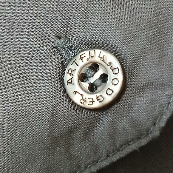 Vintage Artful Dodger Brown Military Style Shirt, 100% Cotton, Size XL - Picture 9 of 15